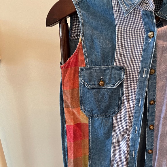 Denim Patchwork Vest - Picture 8 of 14